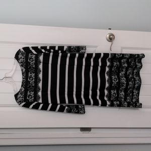 Black and white stripe dress